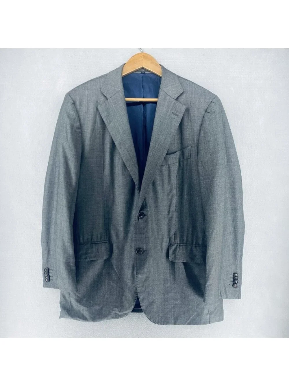 Suitsupply Ethomas Blazer Mens 44R Gray Wool Sport Coat Jacket Modern Wedding